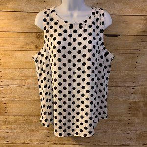 Loft Sleeveless Polka Dot Blouse NWT